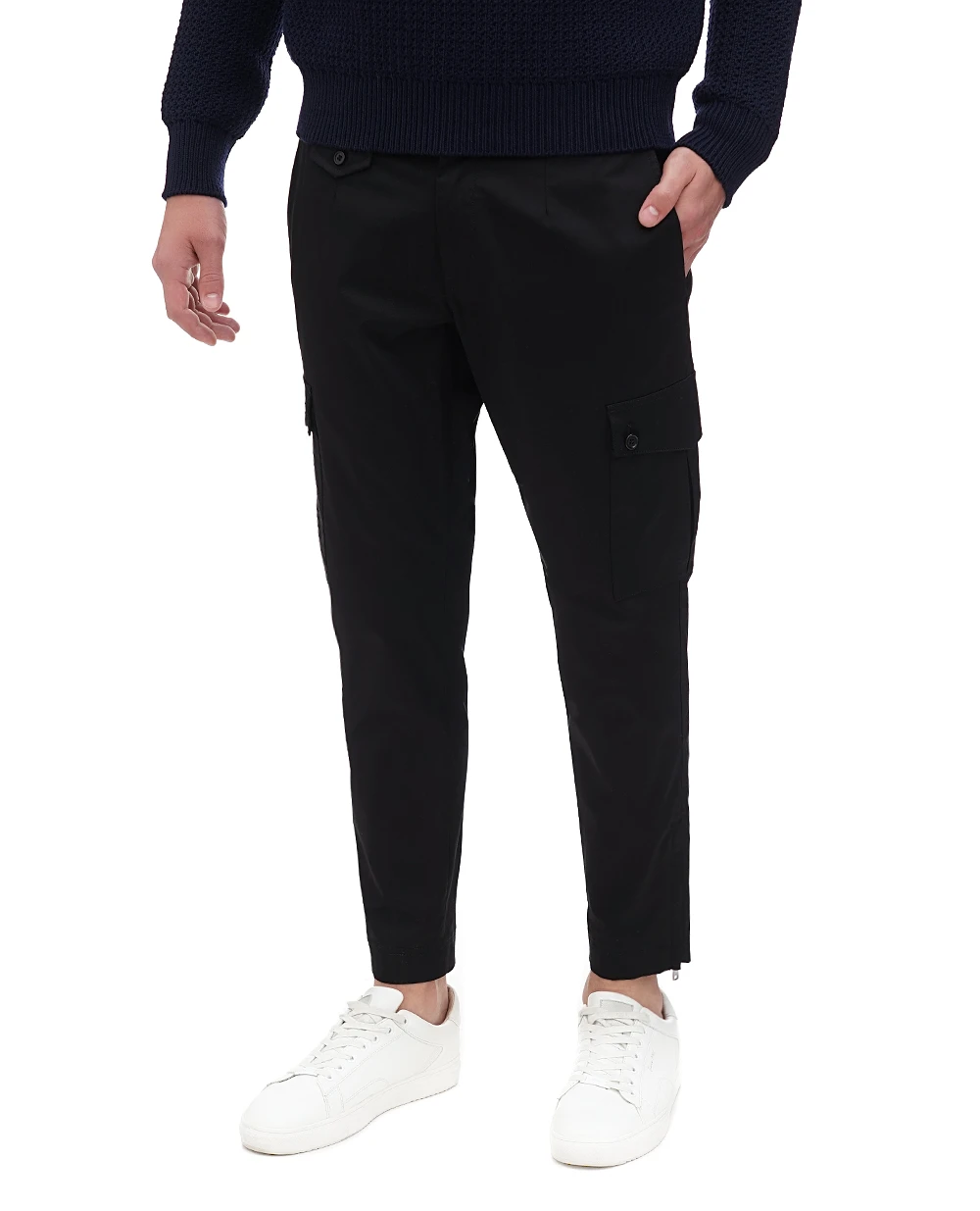 Хлопковые брюки Dolce&Gabbana GWR2AT-GF093, черный цвет • Купить в интернет-магазине Kameron