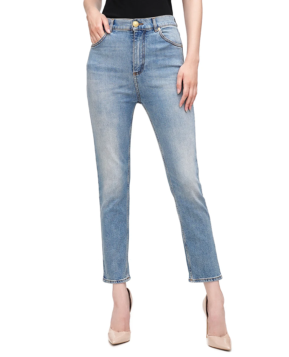 Джинси Balmain DF1MG008DE81, блакитний колір • Купити в інтернет-магазині Kameron