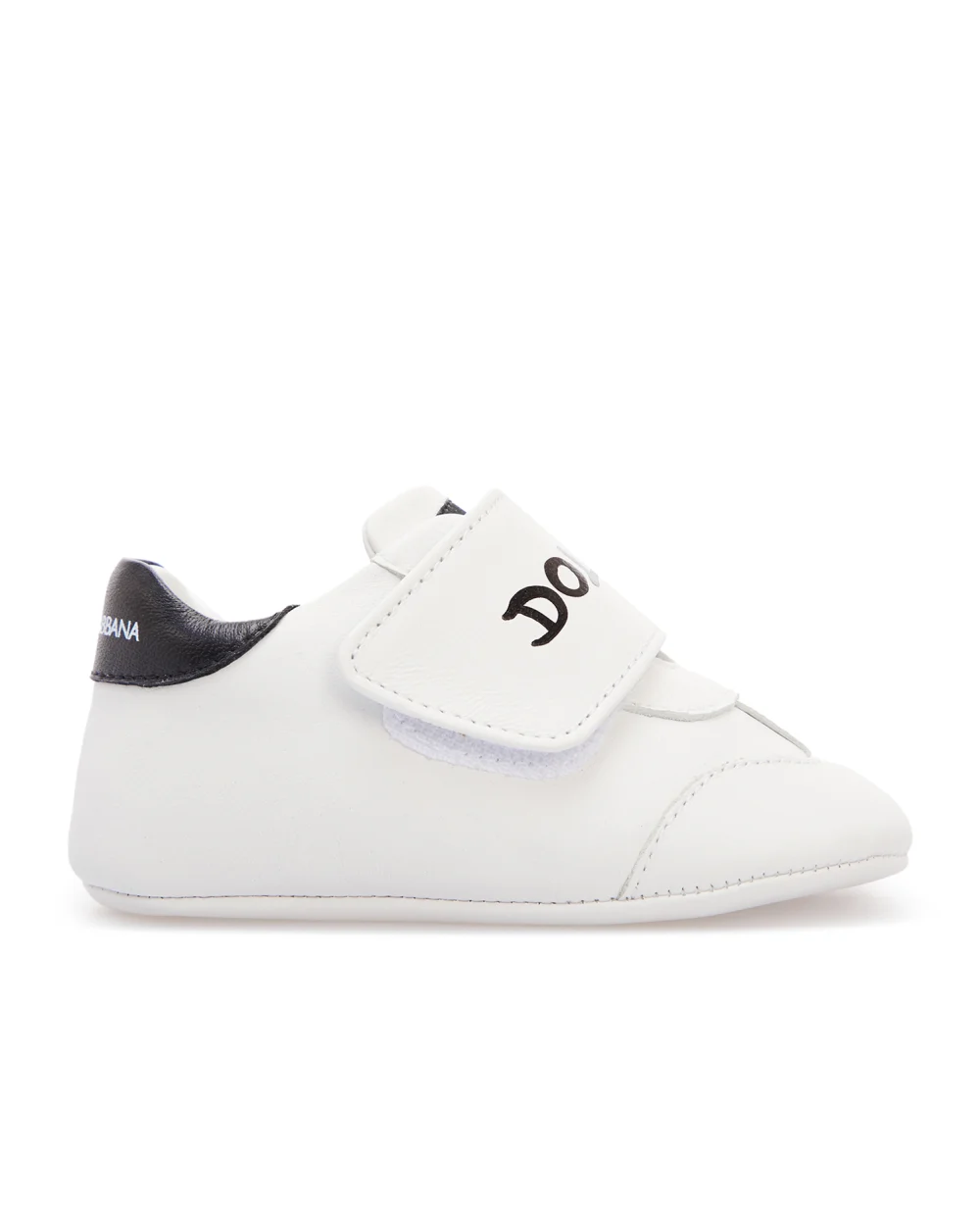 Кожаные пинетки Dolce&Gabbana Kids DK0109-AH628-, белый цвет • Купить в интернет-магазине Kameron