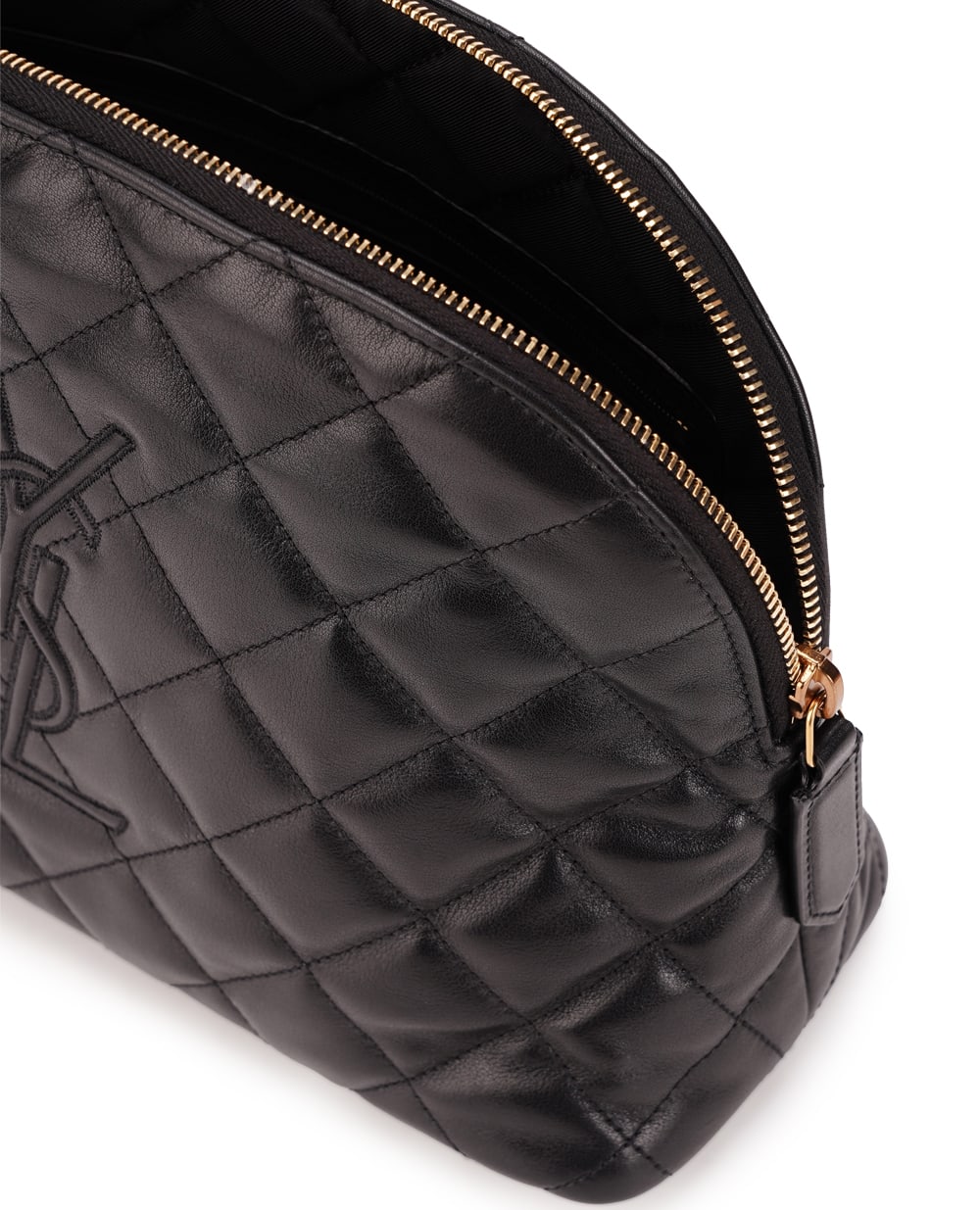 Кожаня косметичка Saint Laurent 742662-AABK9, черный цвет • Купить в интернет-магазине Kameron