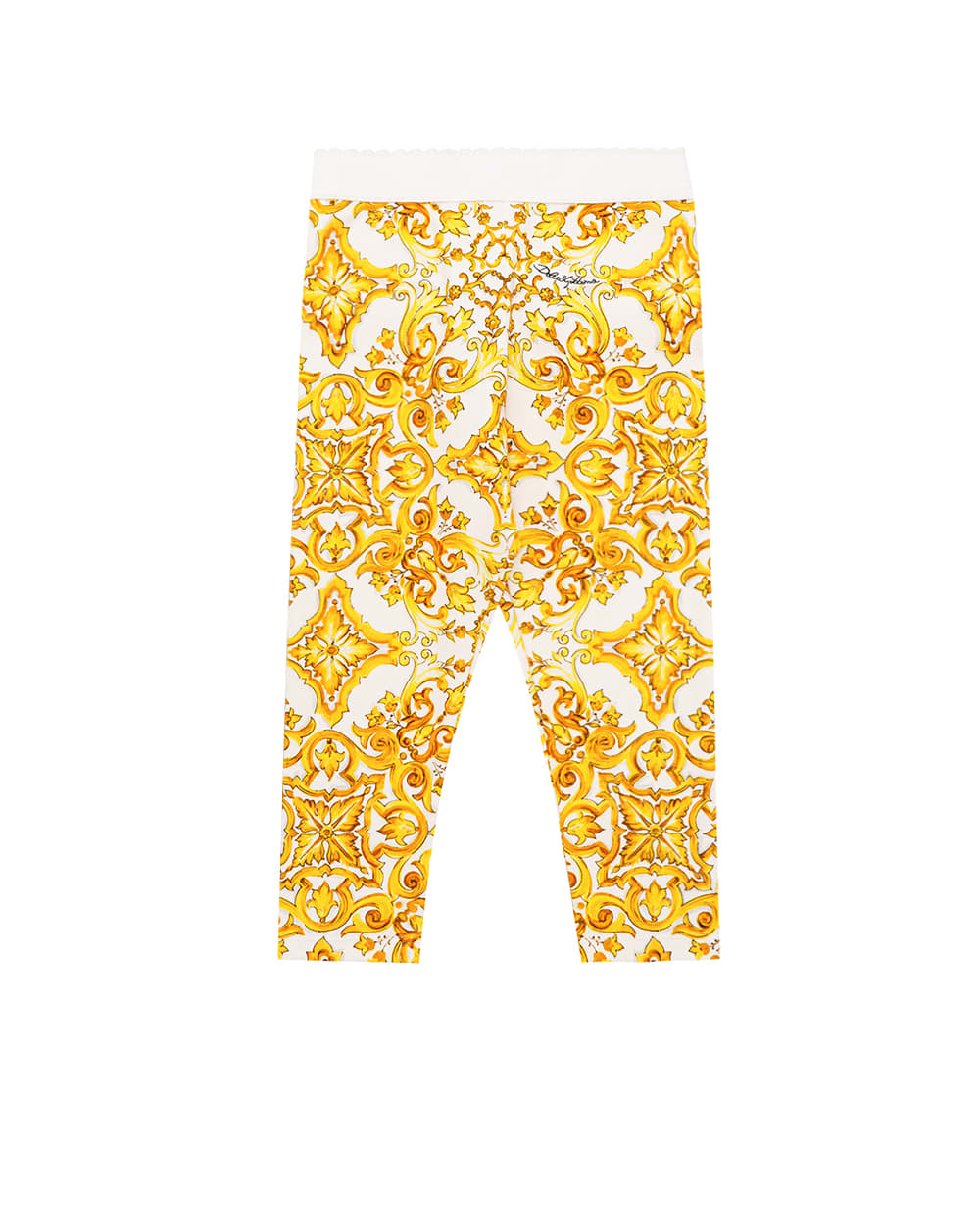 Дитячі легінси Dolce&Gabbana Kids L2JP5B-HPGF4, жовтий колір • Купити в інтернет-магазині Kameron