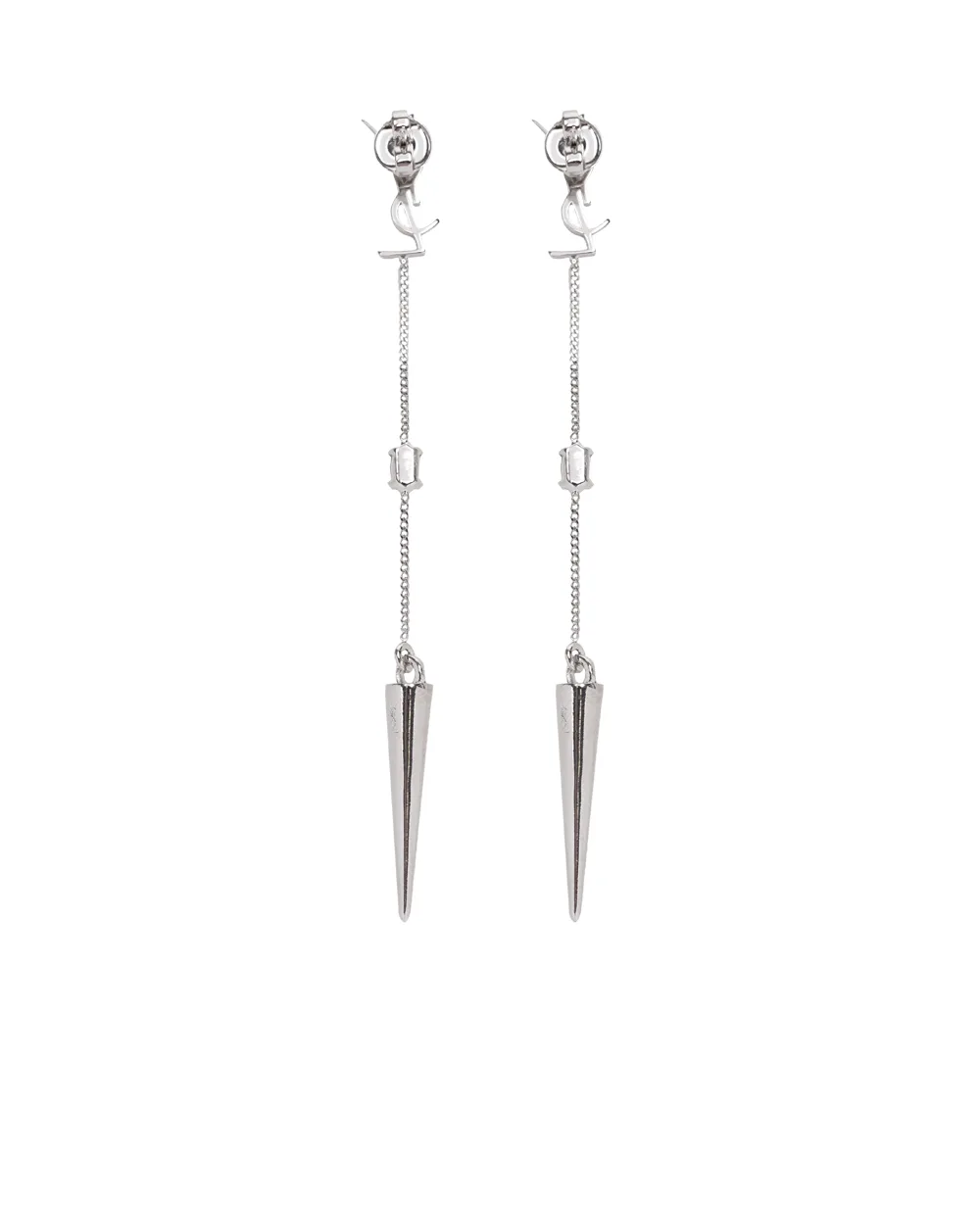 Серьги Saint Laurent 710726-Y1526, серебряный цвет • Купить в интернет-магазине Kameron