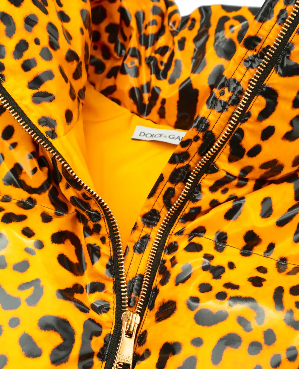 Детский пуховик Dolce&Gabbana Kids L5JBJ4-FSRNH-S, желтый цвет • Купить в интернет-магазине Kameron