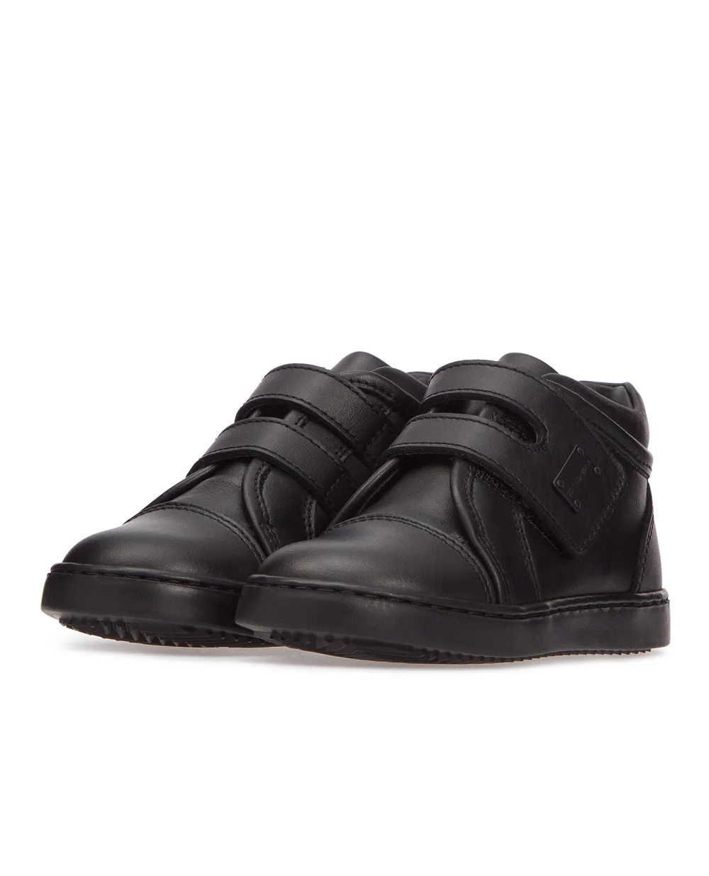Детские кожаные хайтопы Dolce&Gabbana Kids DN0091-A3444, черный цвет • Купить в интернет-магазине Kameron