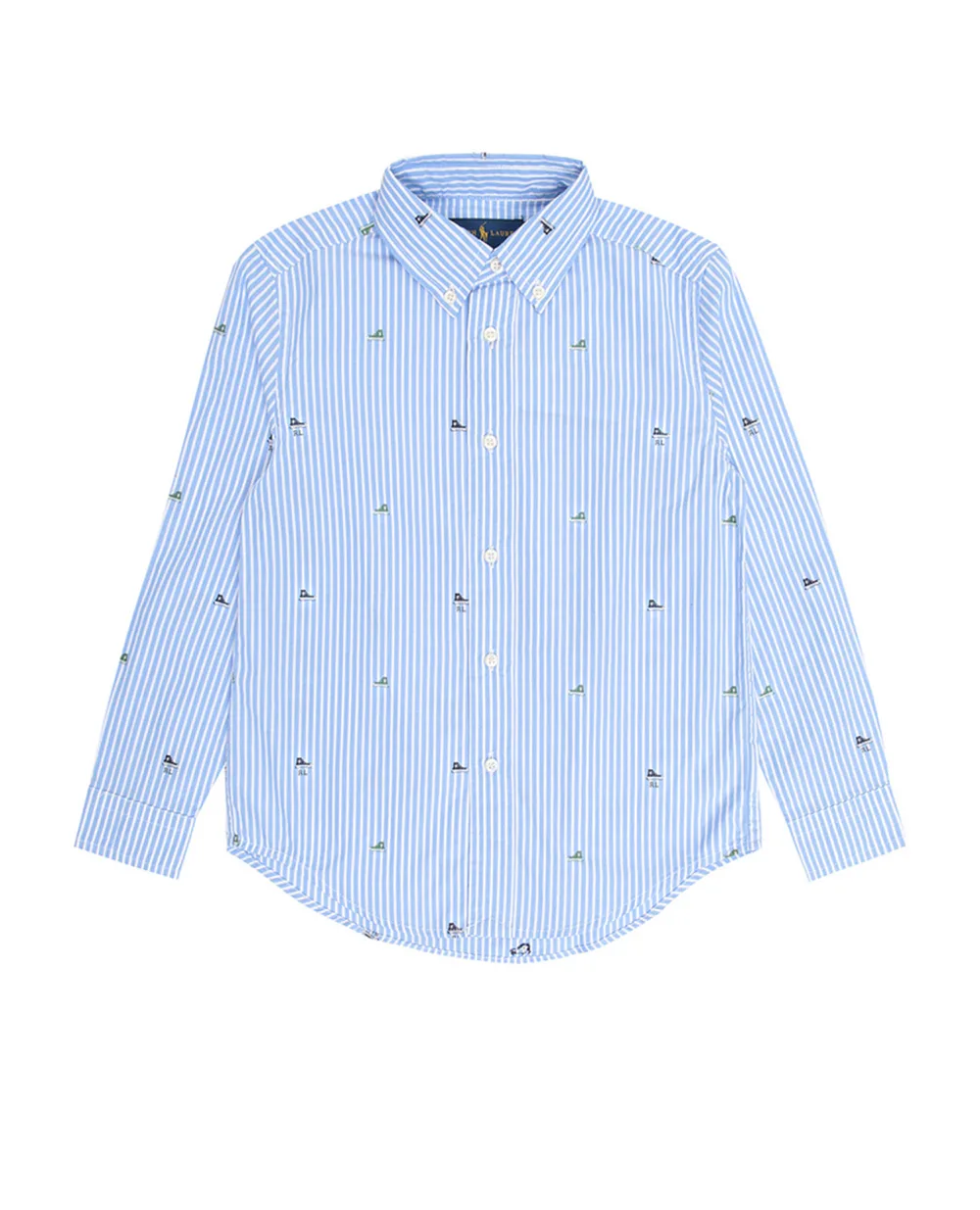 Рубашка Polo Ralph Lauren Kids 321702907001, голубой цвет • Купить в интернет-магазине Kameron