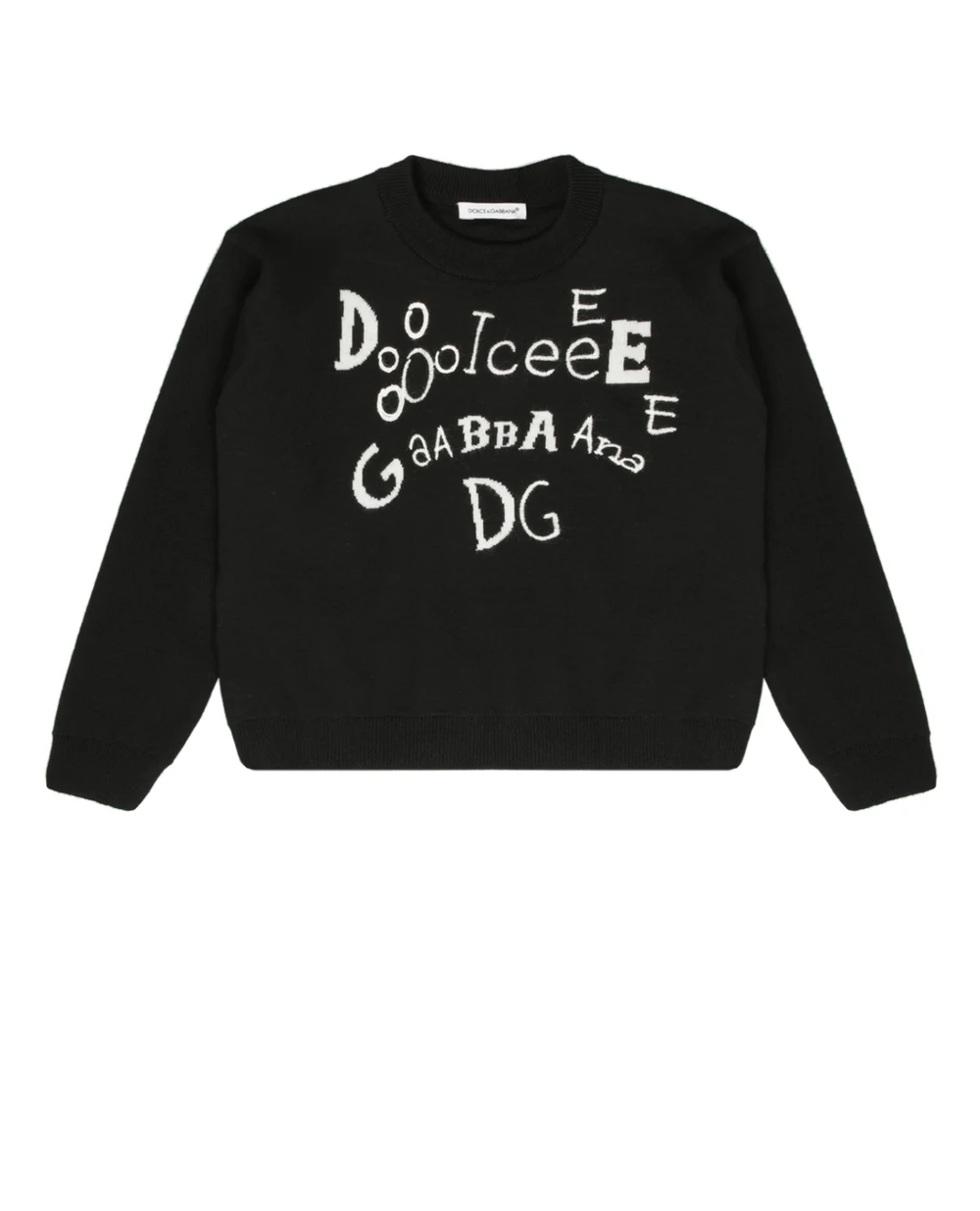 Шерстяной свитер Dolce&Gabbana Kids L5KW47-JAVYL-B, черный цвет • Купить в интернет-магазине Kameron