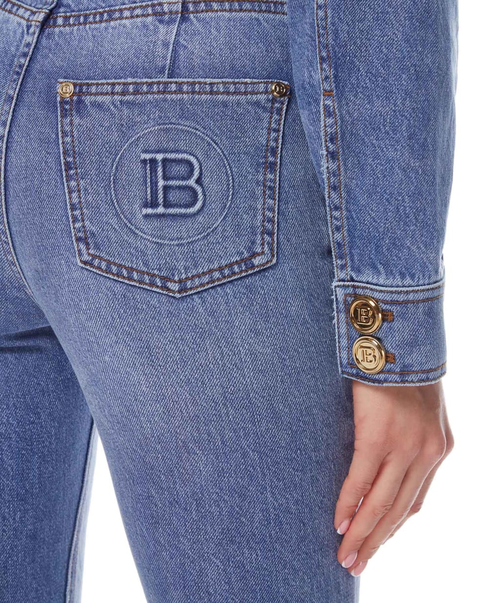 Джинсы Balmain VF0MJ025D113, голубой цвет • Купить в интернет-магазине Kameron