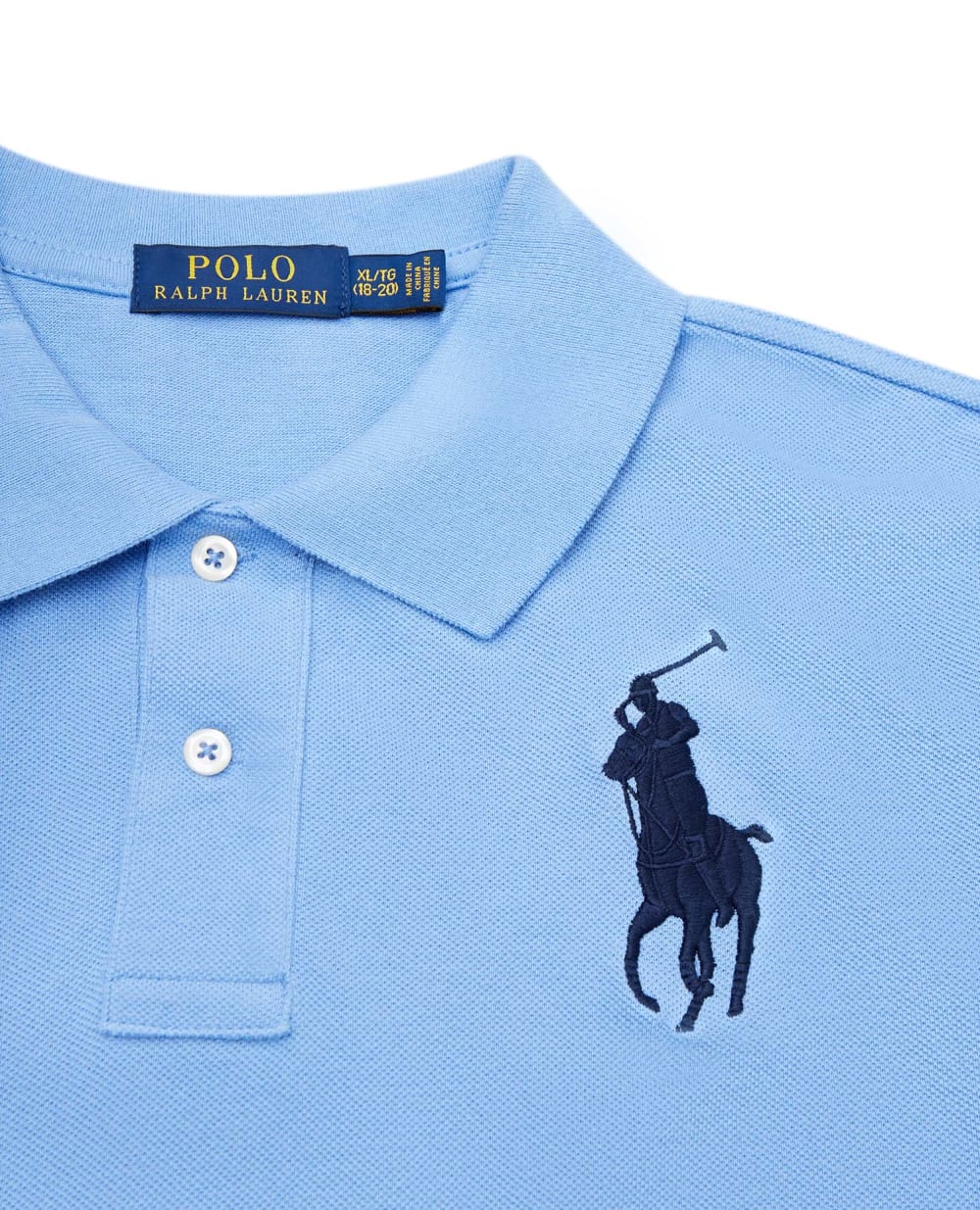 Детское поло Polo Ralph Lauren Kids 323708861040, голубой цвет • Купить в интернет-магазине Kameron