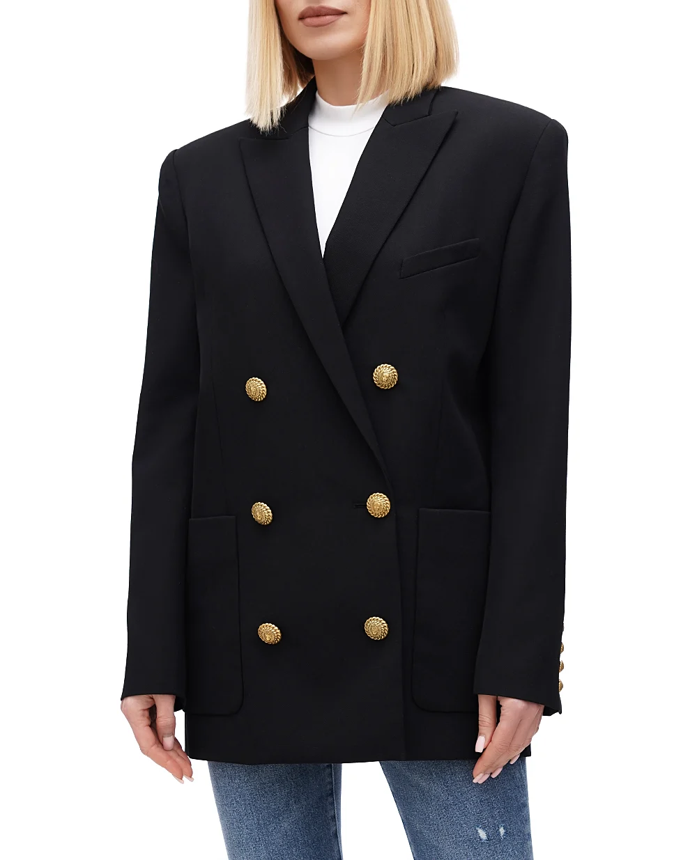 Жакет Balmain CF1SH025WC09, черный цвет • Купить в интернет-магазине Kameron