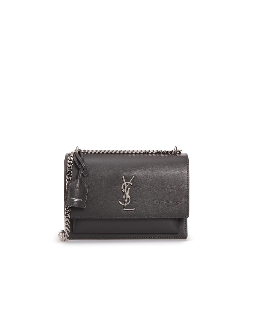Кожаная сумка Sunset Medium Saint Laurent 442906-D420N-, темно-серый цвет • Купить в интернет-магазине Kameron