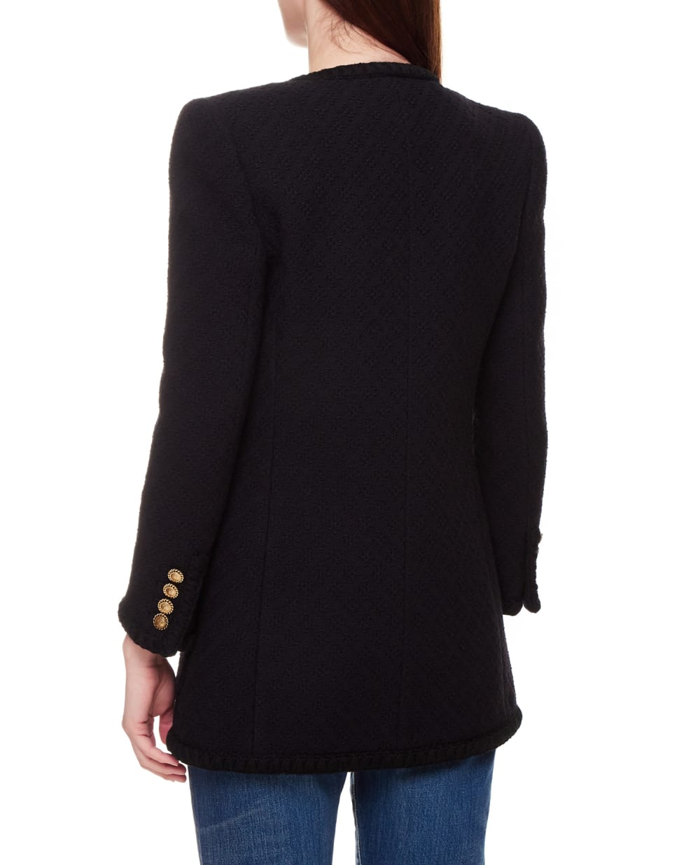 Шерстяной жакет Saint Laurent 668517-Y7D28, черный цвет • Купить в интернет-магазине Kameron