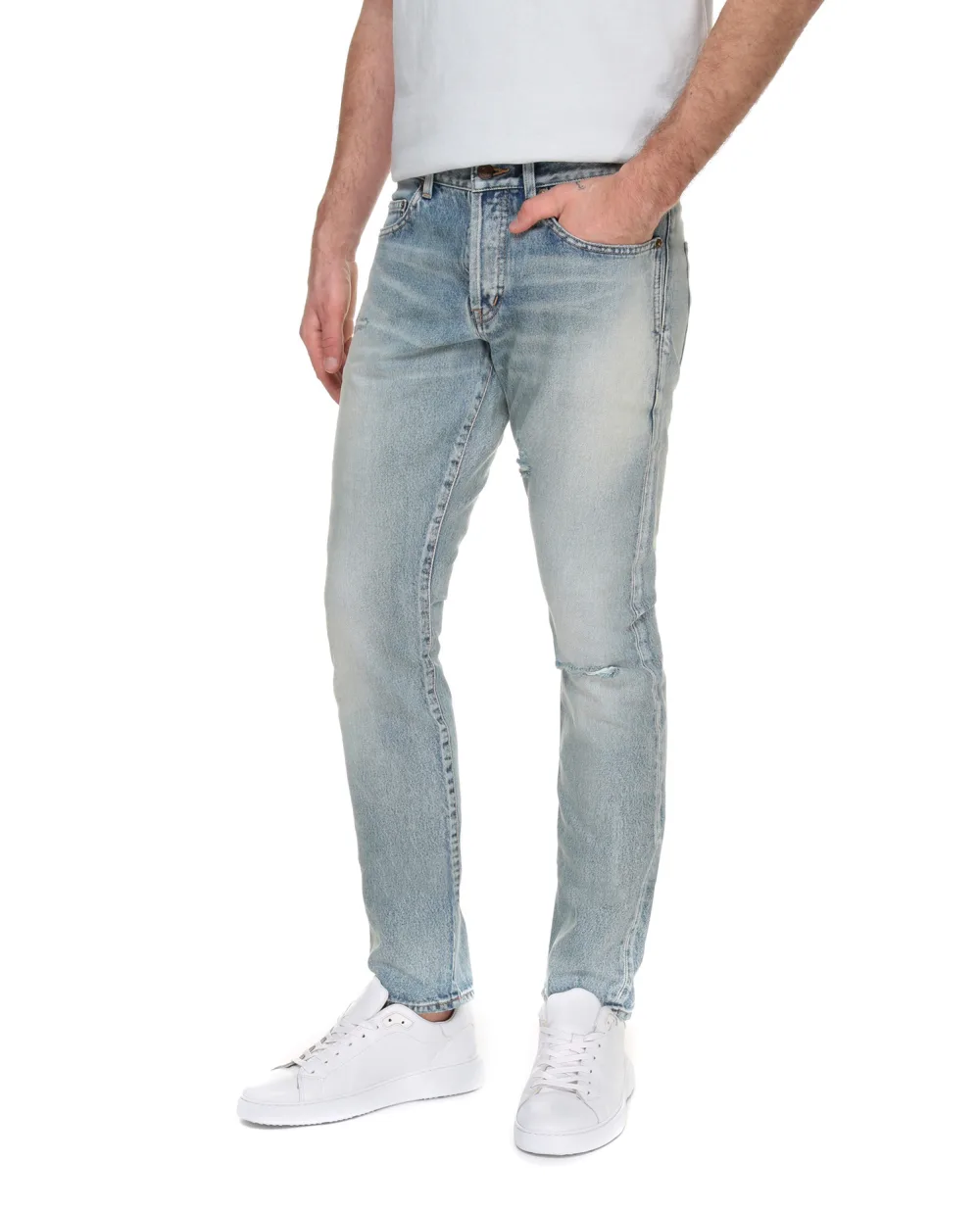 Джинсы Saint Laurent 597052-YM372, голубой цвет • Купить в интернет-магазине Kameron