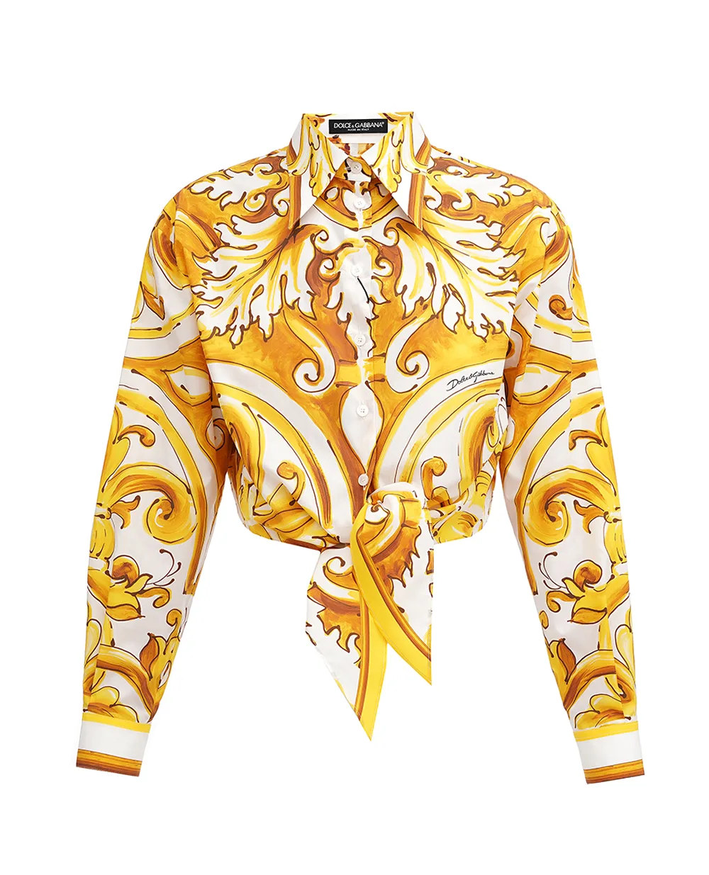 Рубашка Dolce&Gabbana F5S65T-FI5JK, желтый цвет • Купить в интернет-магазине Kameron