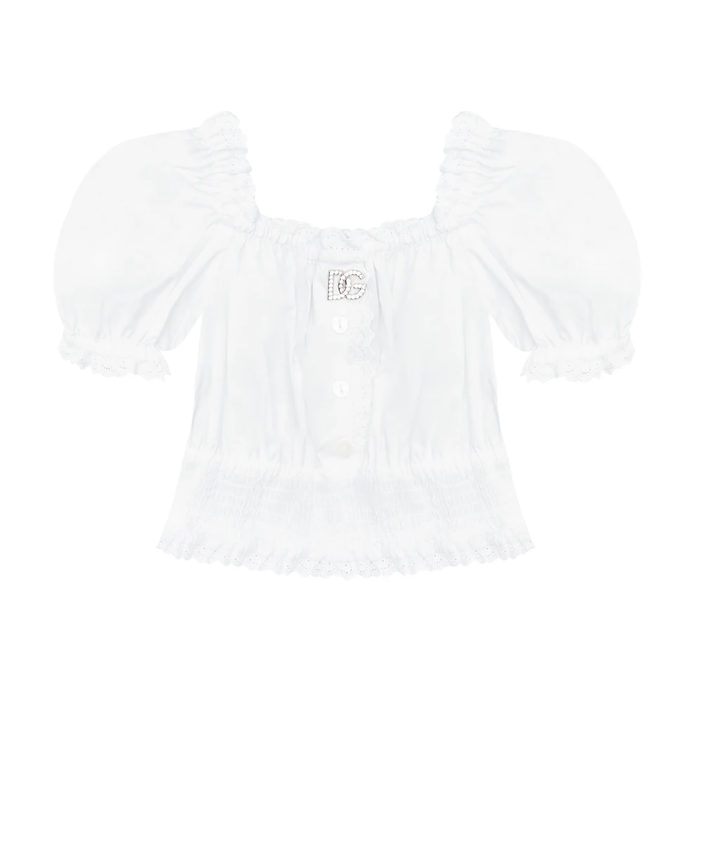 Топ Dolce&Gabbana Kids L55S53-FU5UB-B, белый цвет • Купить в интернет-магазине Kameron