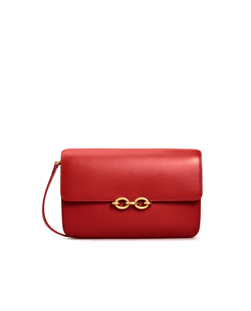 Кожаная сумка Le Maillon Saint Laurent 649795-2R20W-, красный цвет • Купить в интернет-магазине Kameron