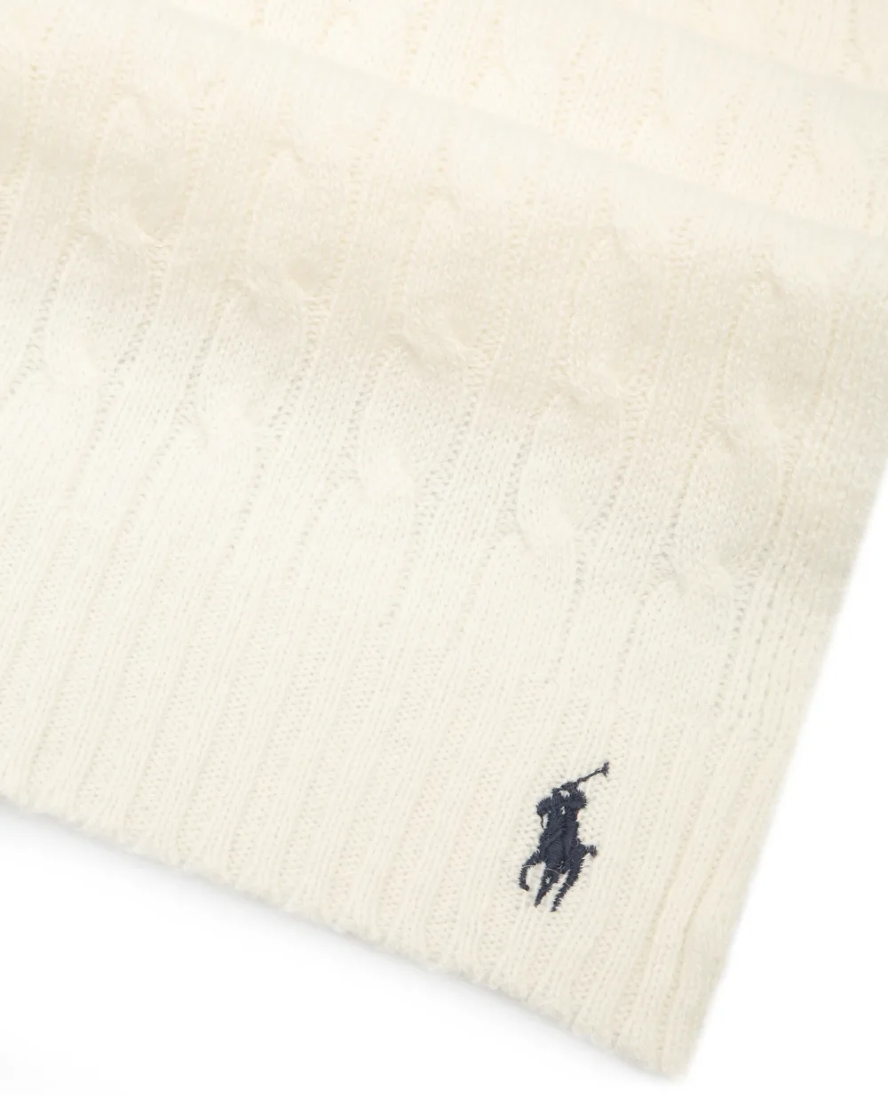Шерстяной шарф Polo Ralph Lauren 455823498002, белый цвет • Купить в интернет-магазине Kameron
