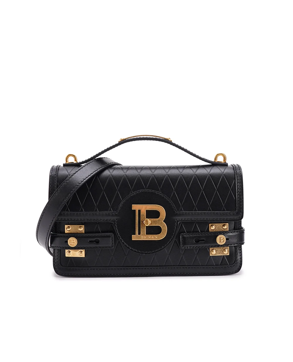 Кожаная сумка B-Buzz Shoulder 24 Balmain CN0DA829LQML, черный цвет • Купить в интернет-магазине Kameron