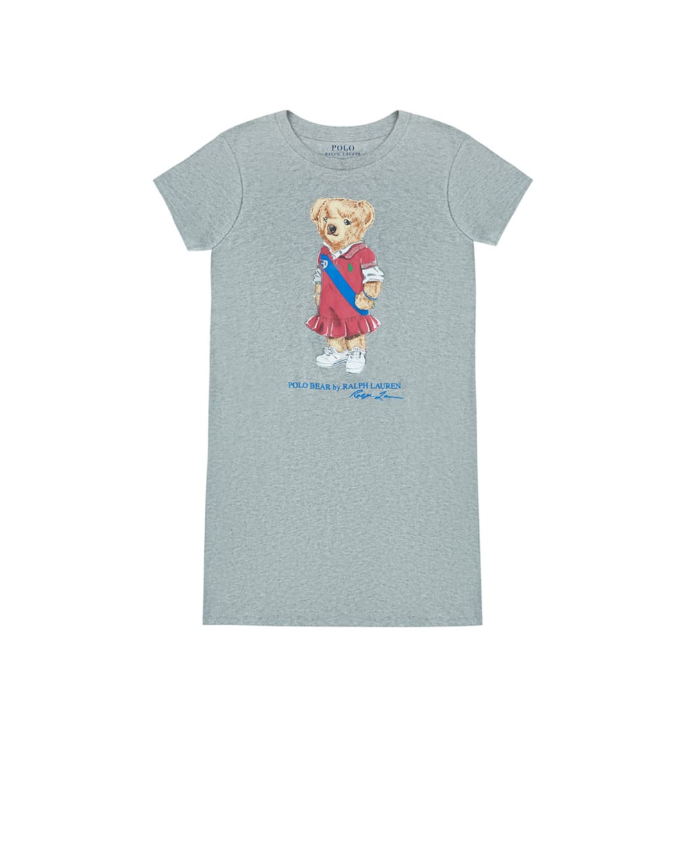 Детское платье Polo Bear Polo Ralph Lauren Kids 313837200002, серый цвет • Купить в интернет-магазине Kameron