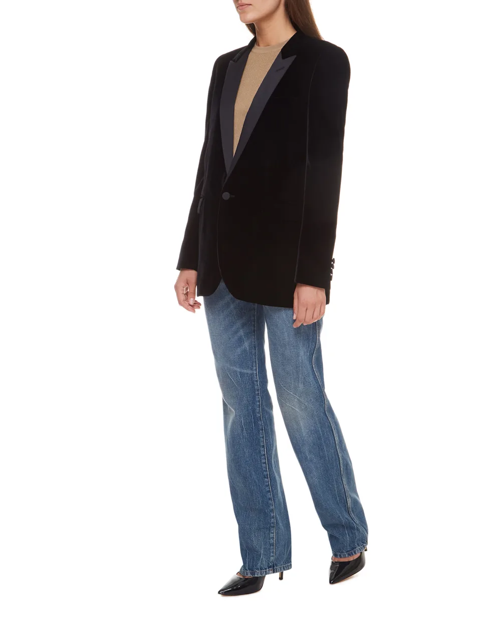 Жакет Saint Laurent 517741-Y525R, черный цвет • Купить в интернет-магазине Kameron
