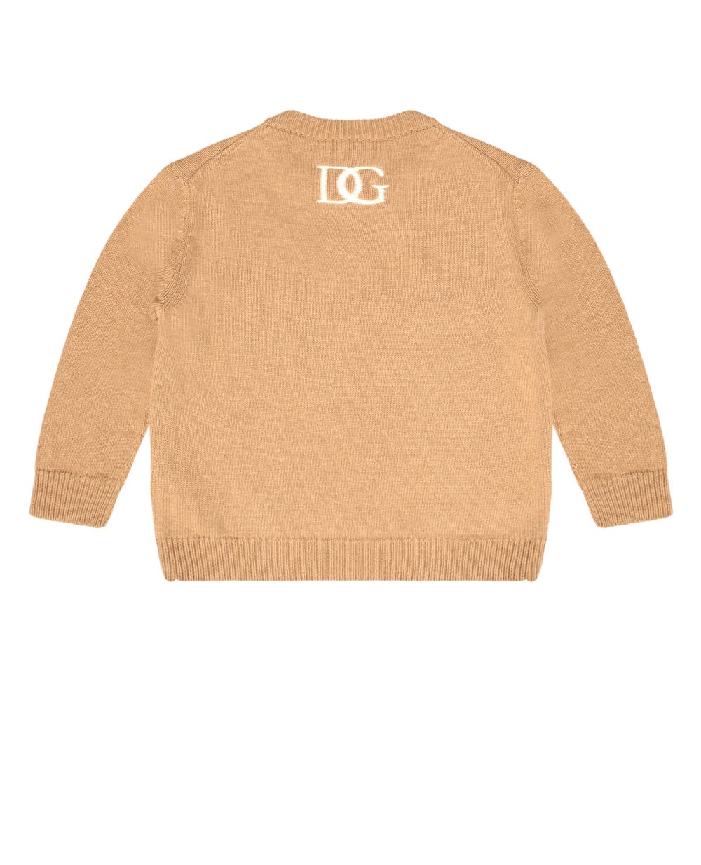 Шерстяной свитер Dolce&Gabbana Kids L4KW85-JAM04-B, бежевый цвет • Купить в интернет-магазине Kameron