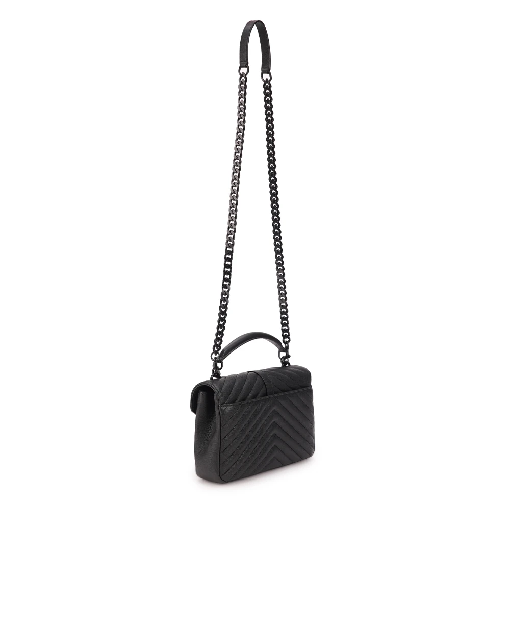 Кожаная сумка College Medium Saint Laurent 600279-BRM08, черный цвет • Купить в интернет-магазине Kameron