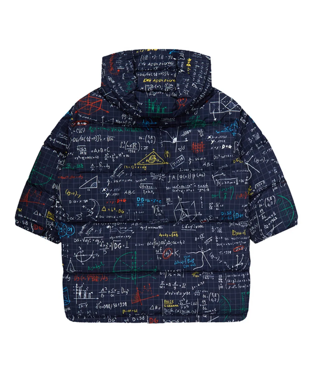 Детский пуховик Dolce&Gabbana Kids L4JB2R-HSMOT-S, темно-синий цвет • Купить в интернет-магазине Kameron