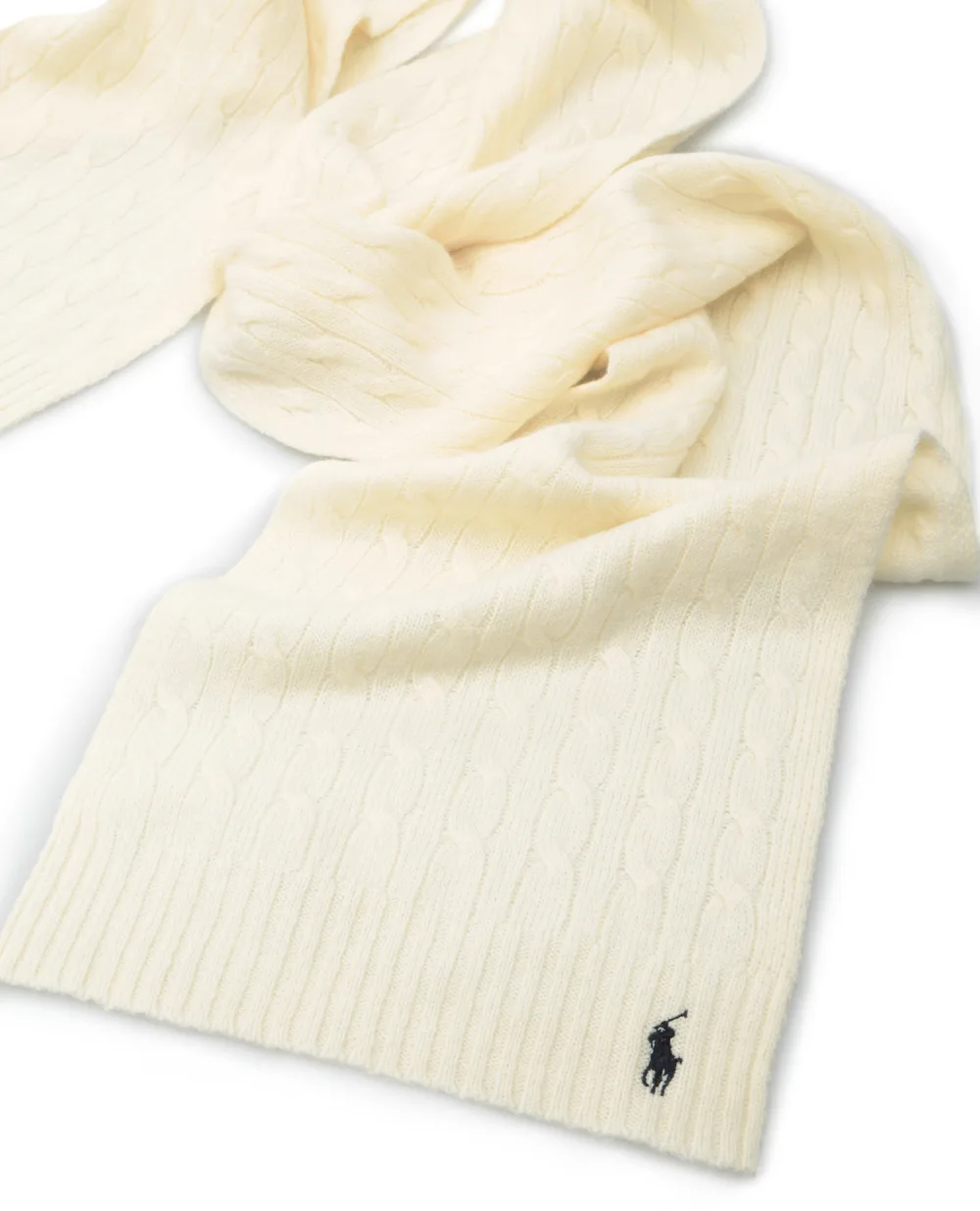 Шерстяной шарф Polo Ralph Lauren 455858417003, белый цвет • Купить в интернет-магазине Kameron