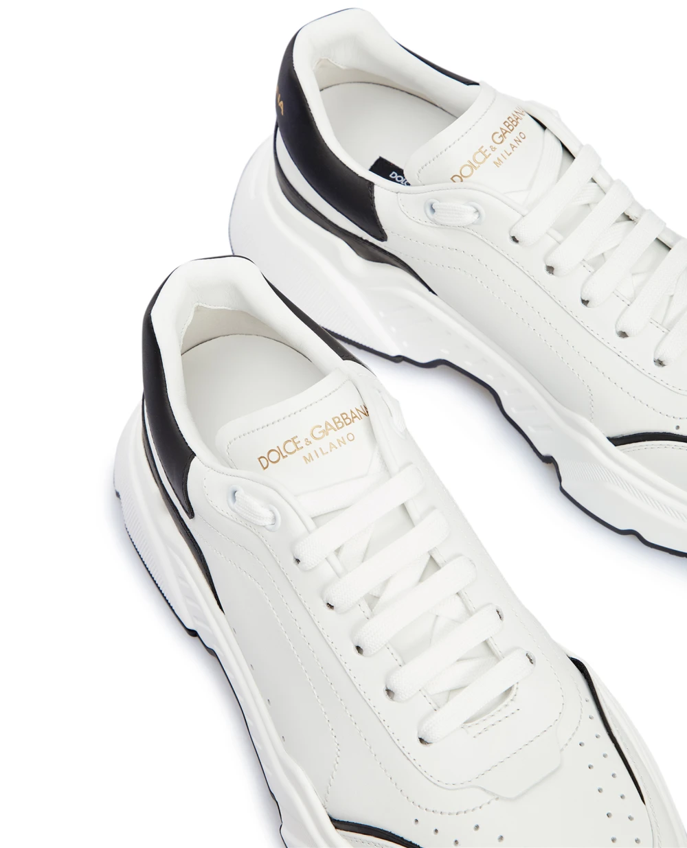 Кожаные кроссовки Daymaster Dolce&Gabbana CS1791-AX589, белый цвет • Купить в интернет-магазине Kameron