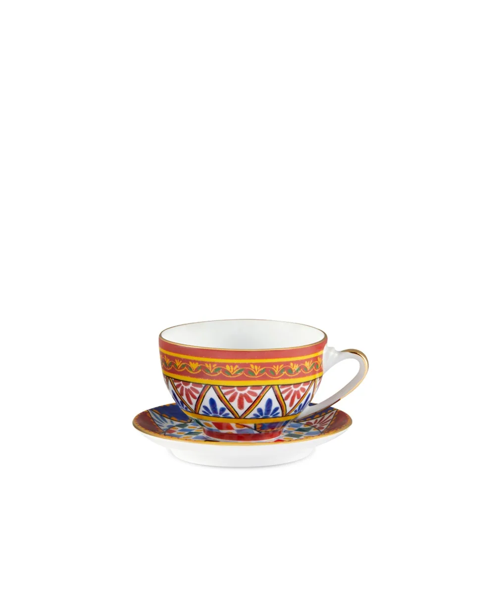 Чайная чашка с блюдцем из фарфора Dolce&Gabbana TC0102-TCA24, разноцветный цвет • Купить в интернет-магазине Kameron