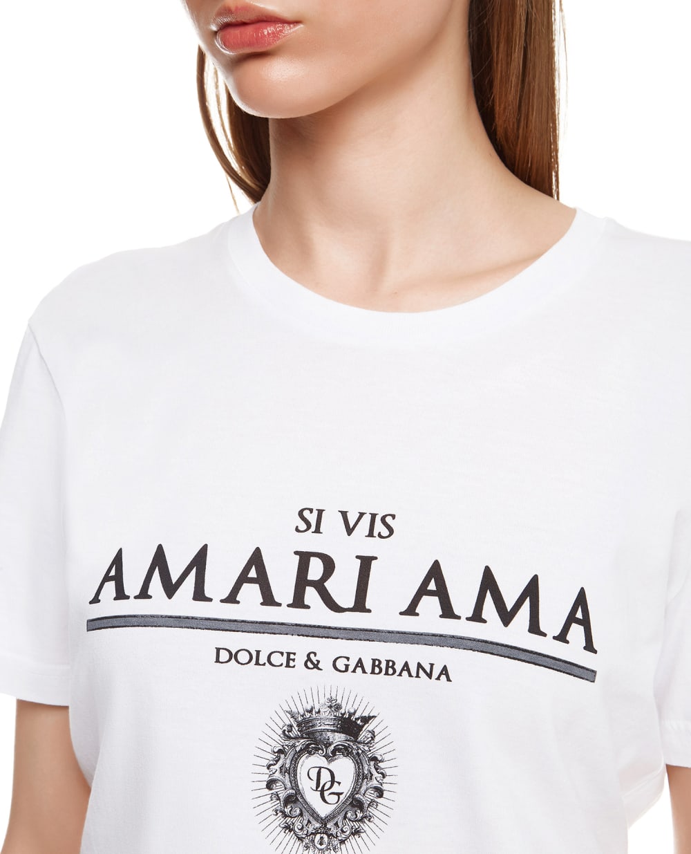 Футболка Dolce&Gabbana F8L61T-FI741, белый цвет • Купить в интернет-магазине Kameron
