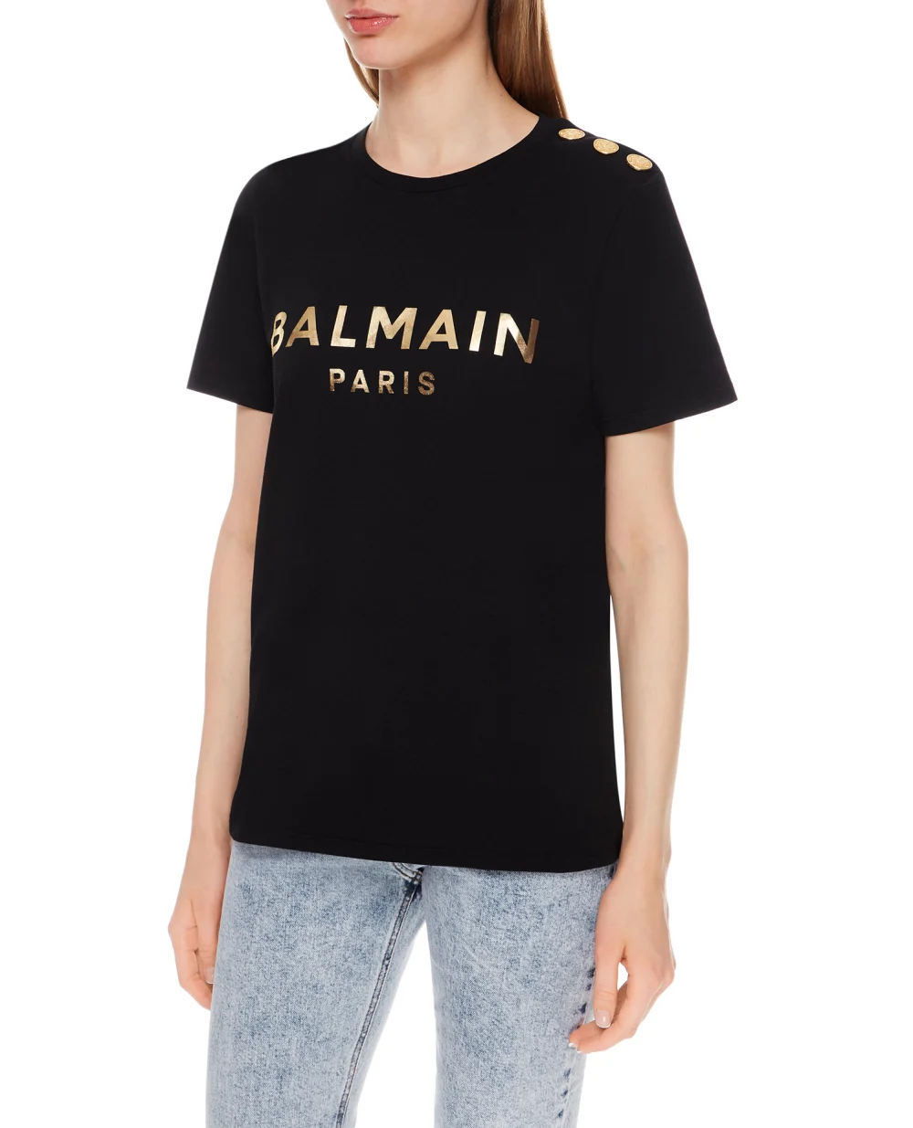 Футболка Balmain VF0EF005B020, черный цвет • Купить в интернет-магазине Kameron