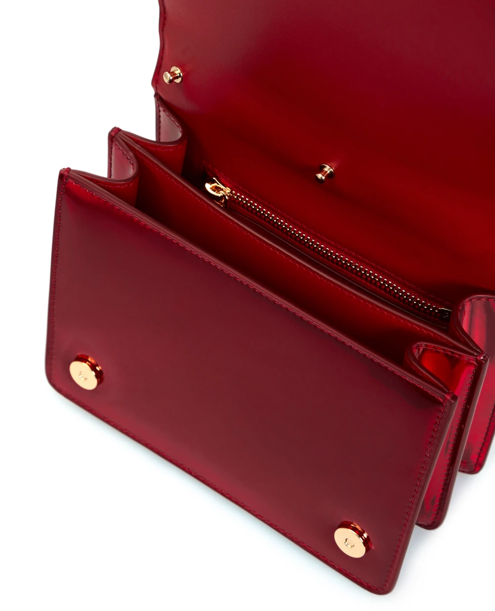Кожаная сумка 3.5 Dolce&Gabbana BB7078-AQ495, красный цвет • Купить в интернет-магазине Kameron