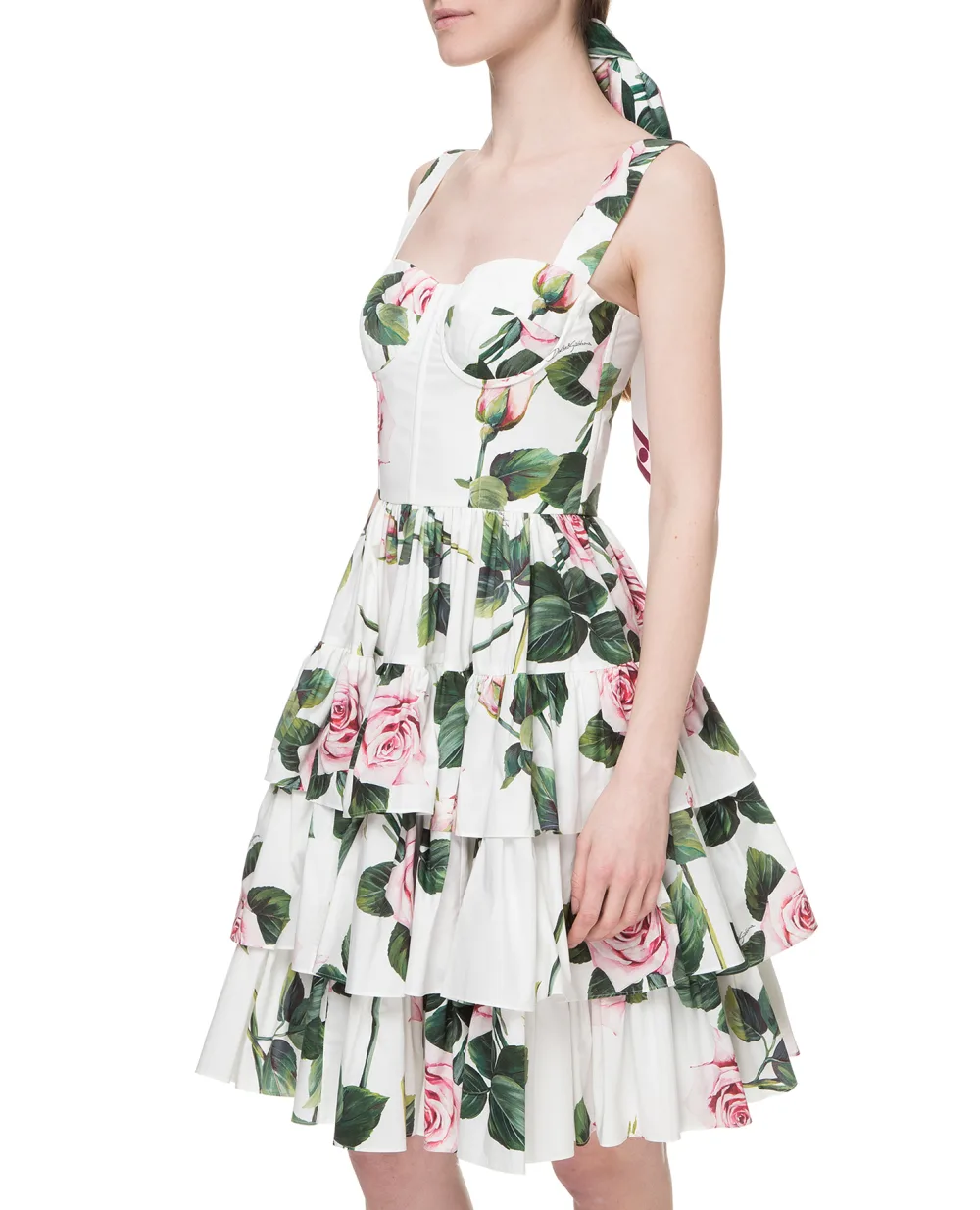 Платье Dolce&Gabbana F6I0BT-HS5FZ, белый цвет • Купить в интернет-магазине Kameron