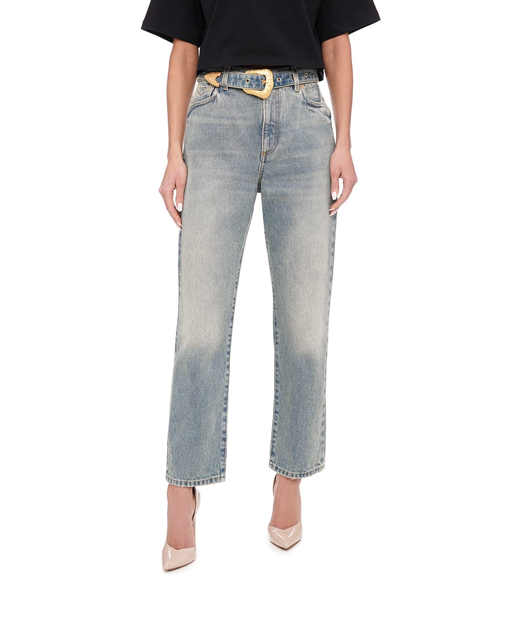 Джинсы Balmain CF1MI026DE04, голубой цвет • Купить в интернет-магазине Kameron