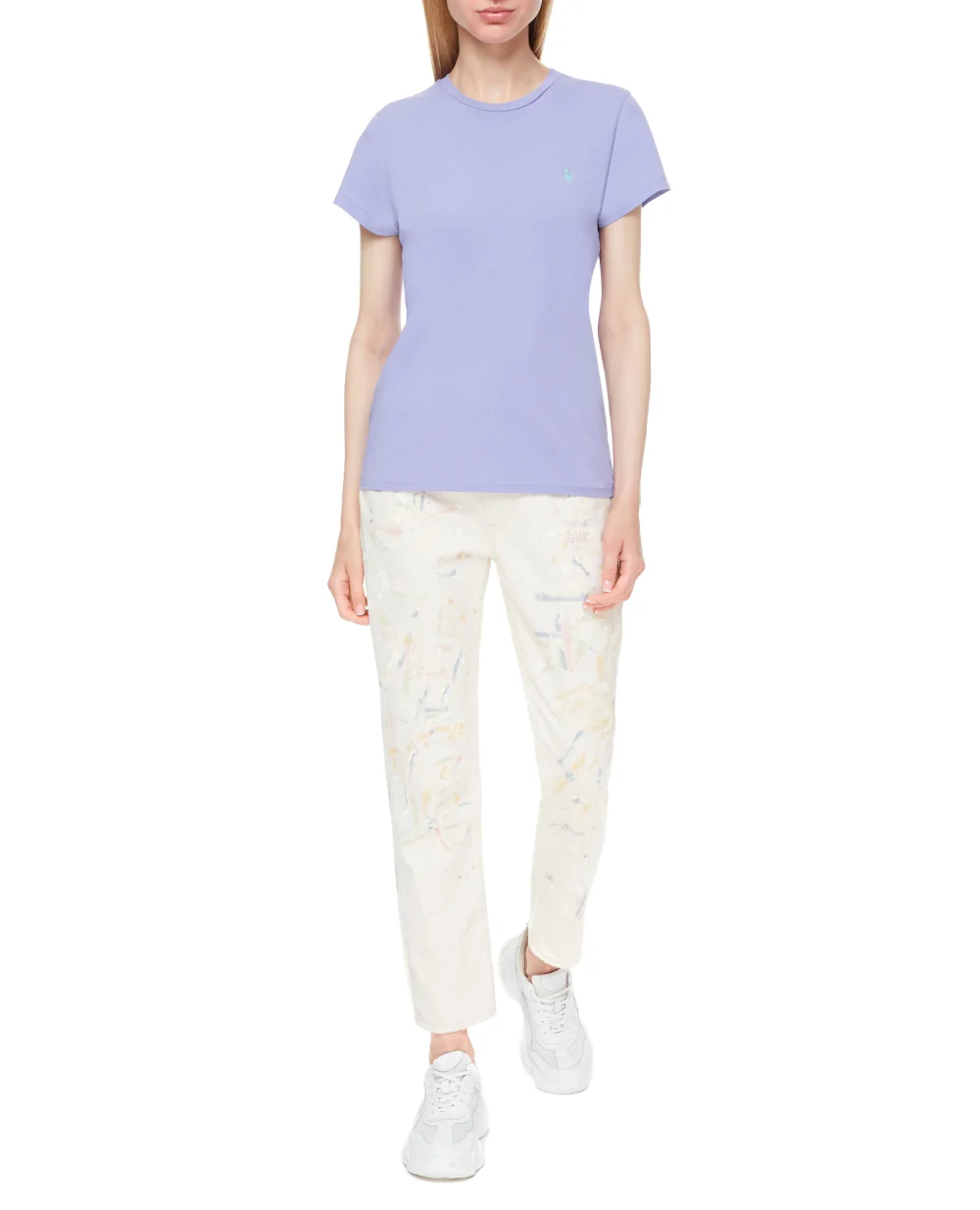 Футболка Polo Ralph Lauren 211734144046, сиреневый цвет • Купить в интернет-магазине Kameron