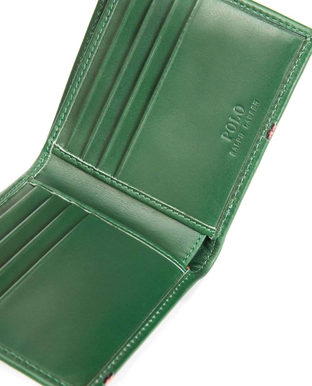 Кожаный кошелек Polo Ralph Lauren 405826008003, зеленый цвет • Купить в интернет-магазине Kameron