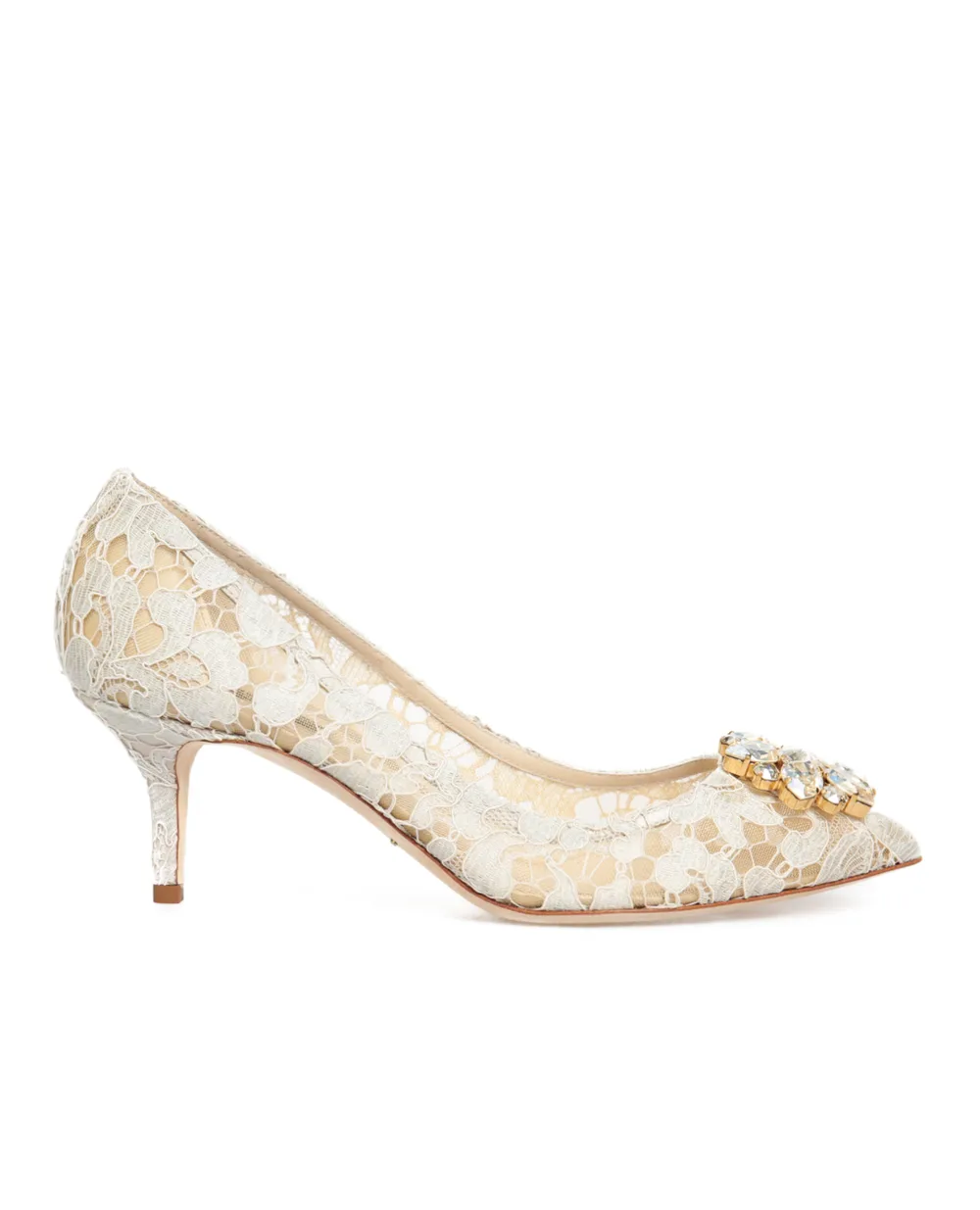 Кружевные лодочки Rainbow Lace Dolce&Gabbana CD0066-AL198, белый цвет • Купить в интернет-магазине Kameron