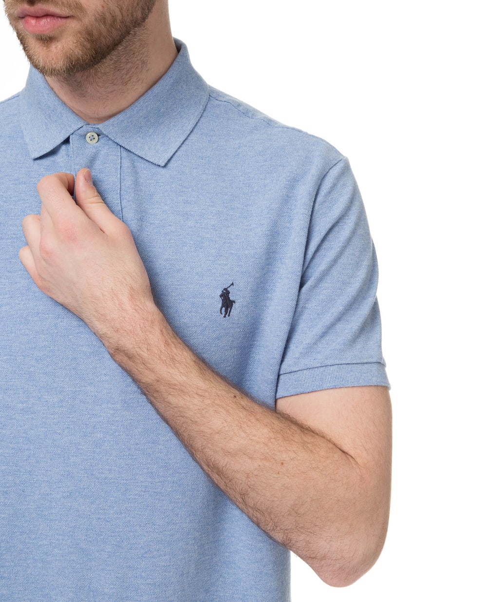 Поло Mesh Polo Ralph Lauren 710666998007, голубой цвет • Купить в интернет-магазине Kameron