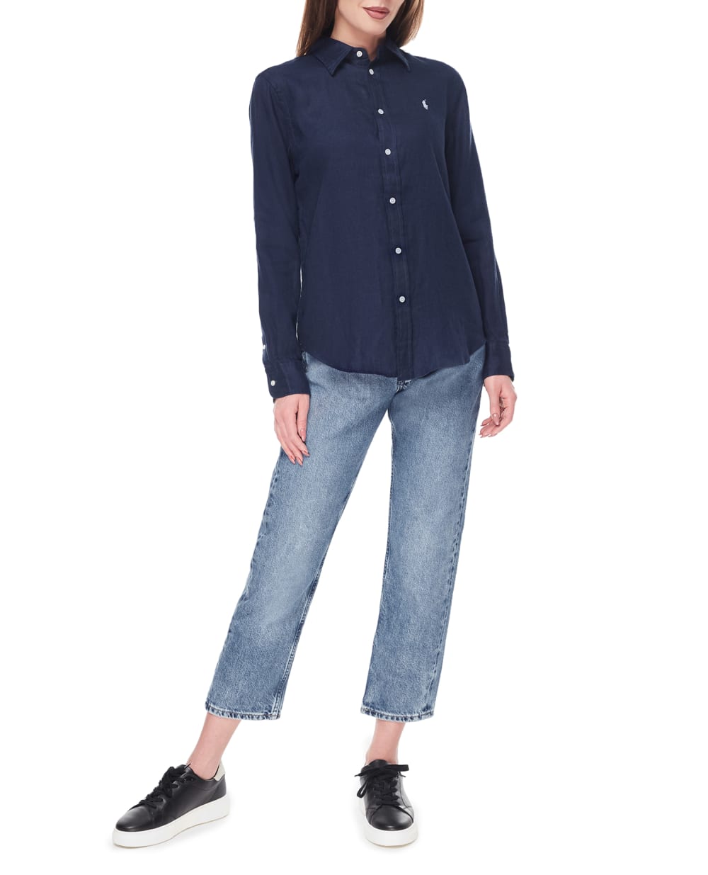 Лляна сорочка Polo Ralph Lauren 211920516007, темно-синій колір • Купити в інтернет-магазині Kameron