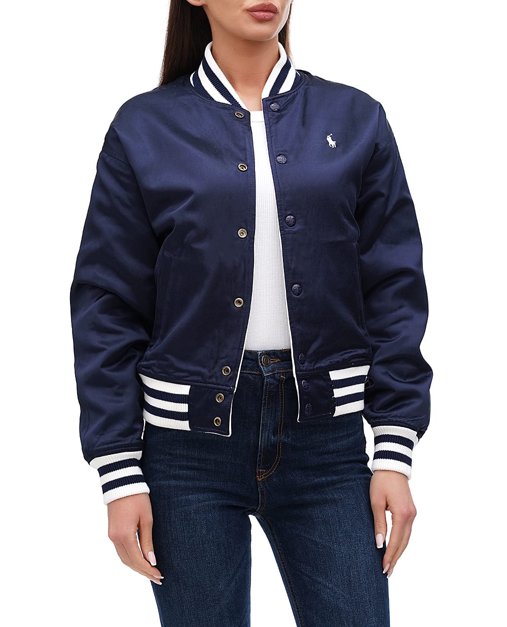 Двусторонний бомбер Polo Ralph Lauren 211924214001, белый цвет • Купить в интернет-магазине Kameron