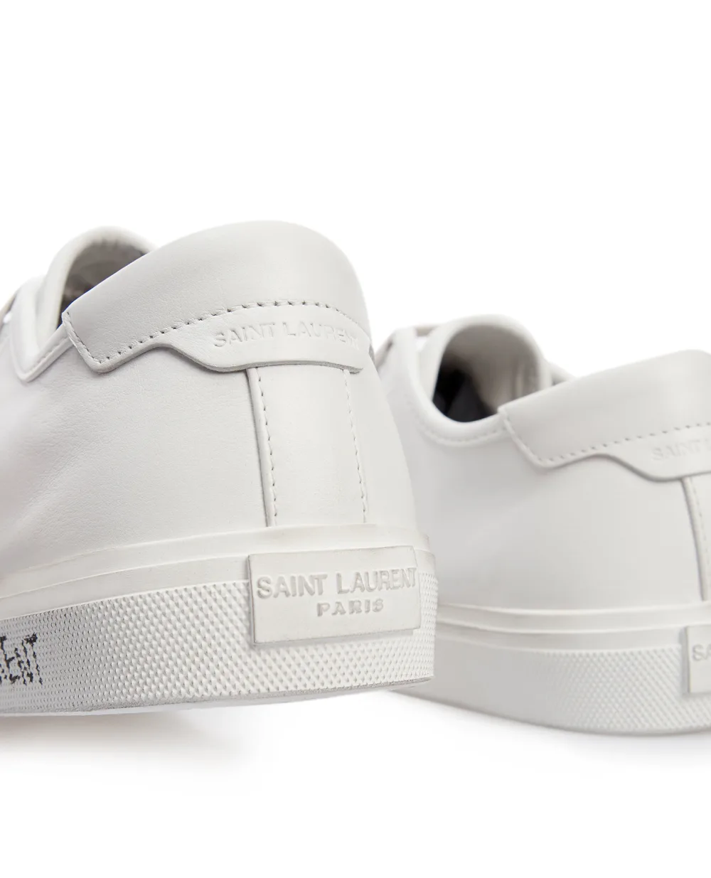 Кожаные кеды Malibu Saint Laurent 649250-00NG0, белый цвет • Купить в интернет-магазине Kameron
