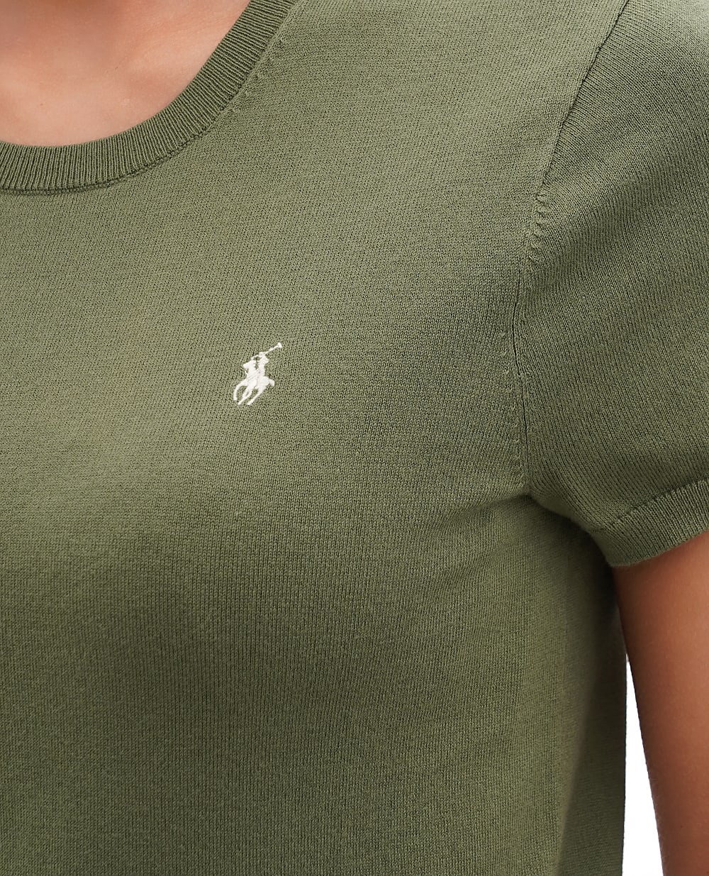 Джемпер с короткими рукавами Polo Ralph Lauren 211891673016, оливковый цвет • Купить в интернет-магазине Kameron