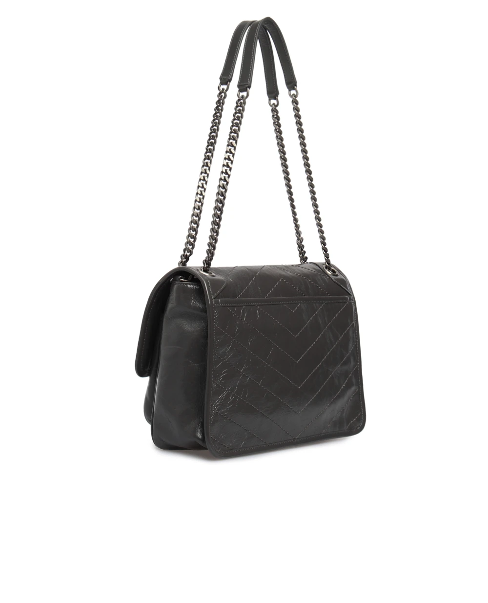 Кожаная сумка Niki Medium Saint Laurent 633158-0EN04, серый цвет • Купить в интернет-магазине Kameron