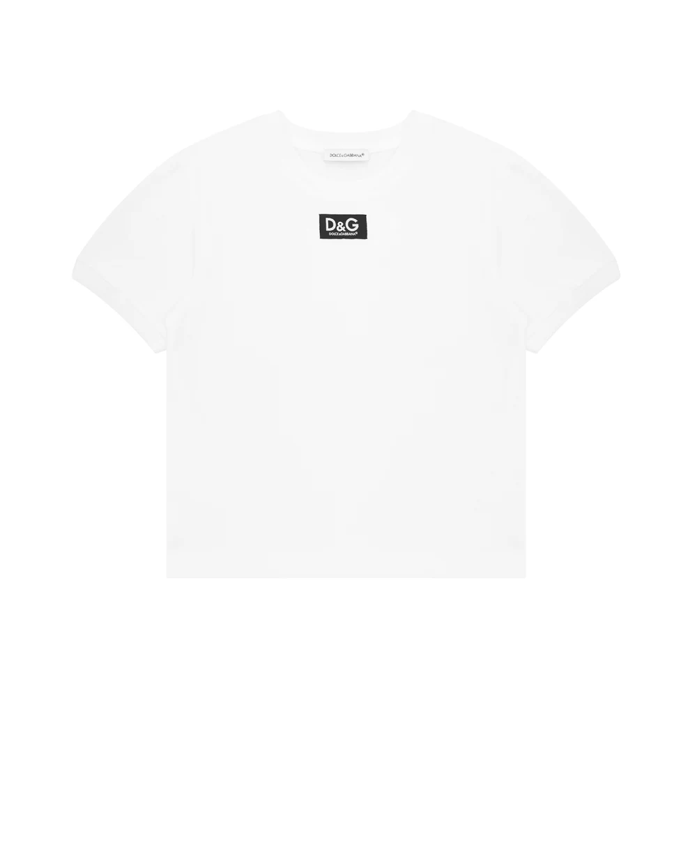 Детская футболка Dolce&Gabbana Kids L5JTBE-G7BFL-S, белый цвет • Купить в интернет-магазине Kameron