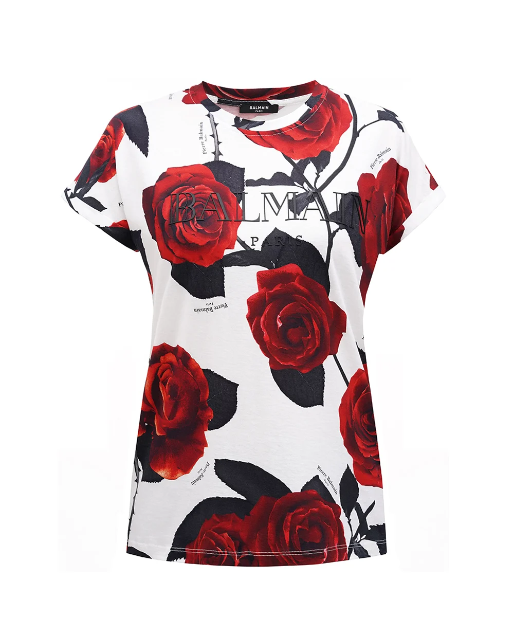 Футболка Balmain CF0EF010GD41, белый цвет • Купить в интернет-магазине Kameron