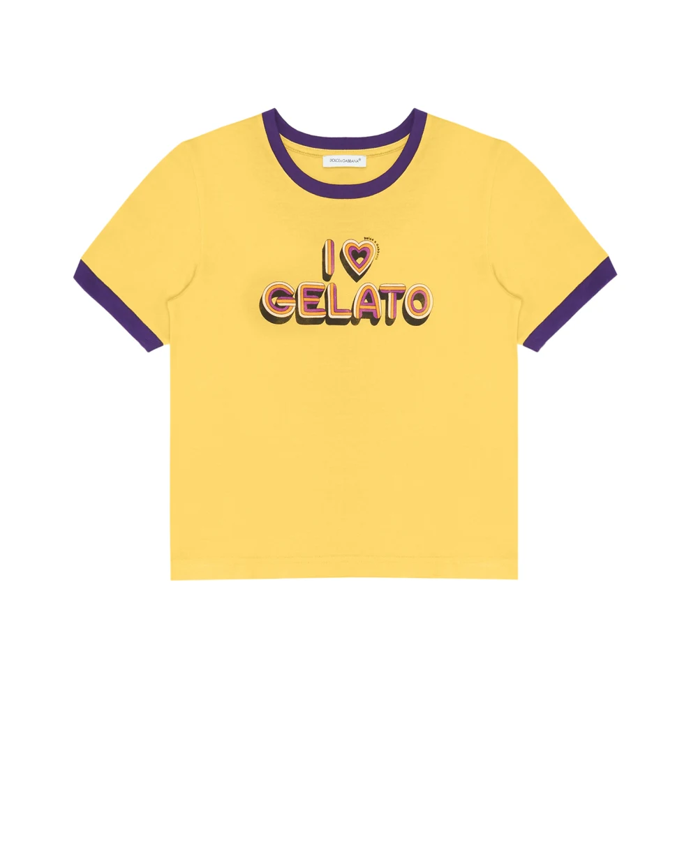 Футболка Dolce&Gabbana Kids L5JTBE-G7YPL-B, желтый цвет • Купить в интернет-магазине Kameron