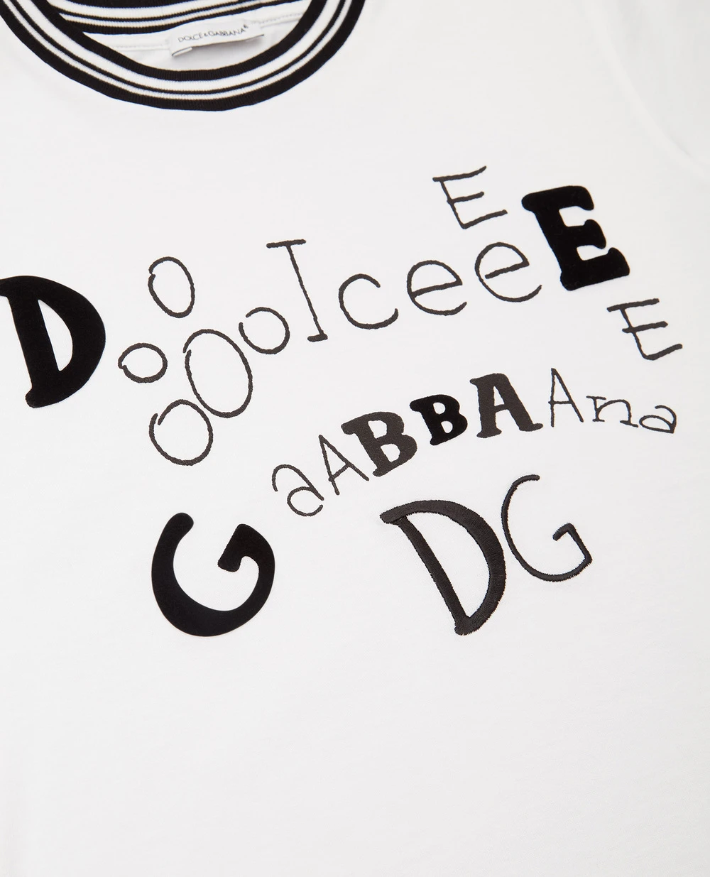 Футболка Dolce&Gabbana Kids L5JTFU-G7XCH-S, белый цвет • Купить в интернет-магазине Kameron