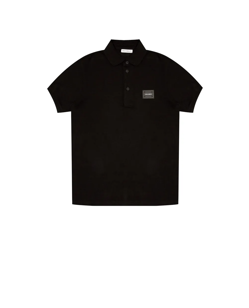 Поло Dolce&Gabbana Kids L4JT8V-G7A5U-B, черный цвет • Купить в интернет-магазине Kameron
