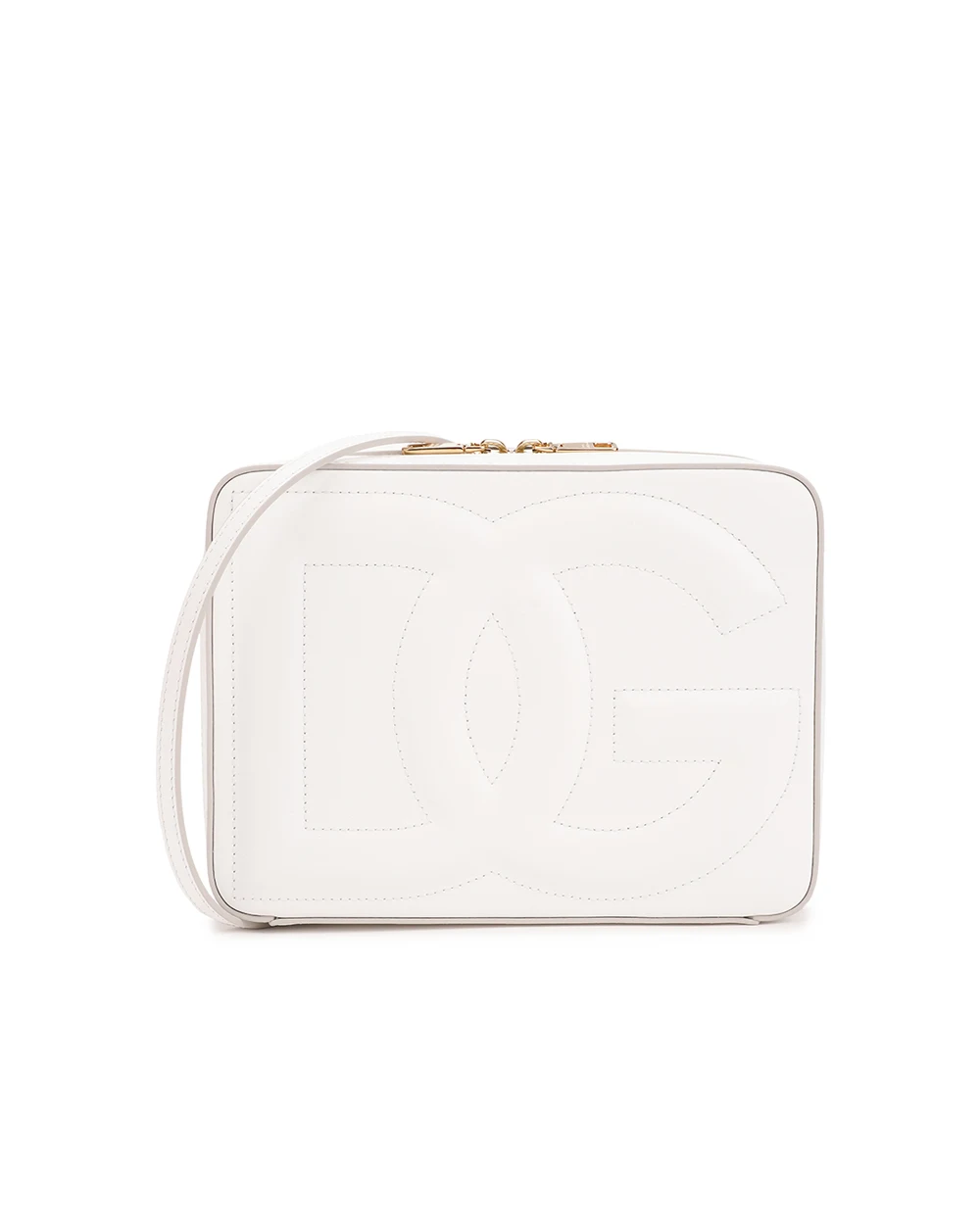 Кожаная сумка DG Logo Medium Dolce&Gabbana BB7290-AW576, белый цвет • Купить в интернет-магазине Kameron
