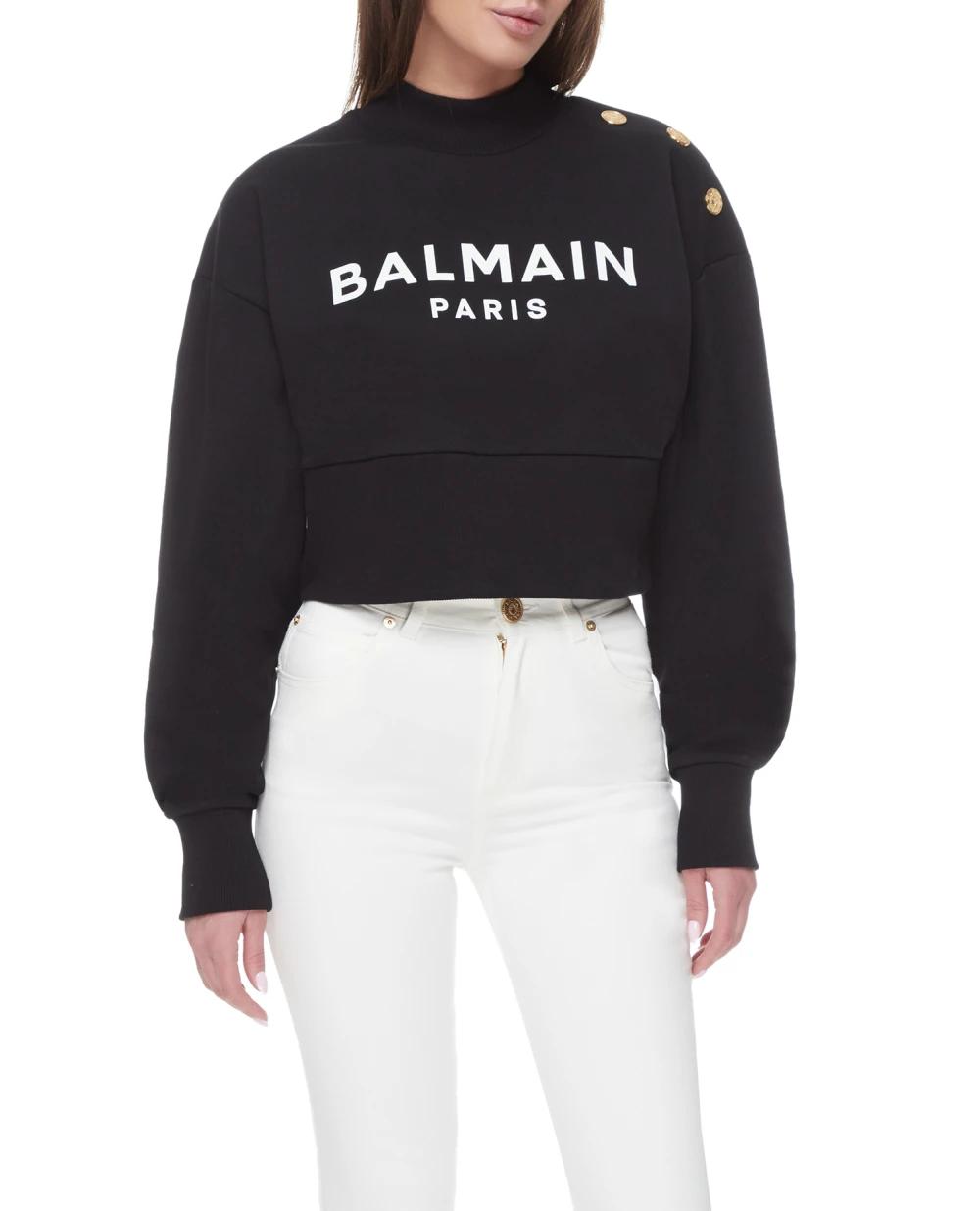 Свитшот Balmain AF1JO040BB02, черный цвет • Купить в интернет-магазине Kameron